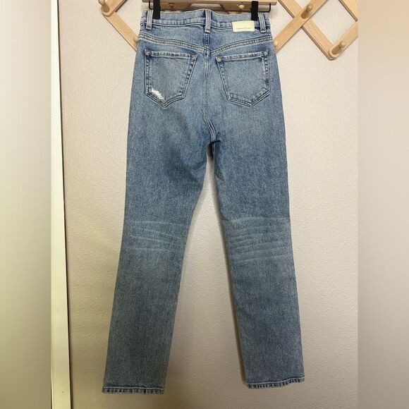Current Elliot Soulmate High Rise Slim Straight Leg Jean Camino Blue Sz 25 - Picture 10 of 12